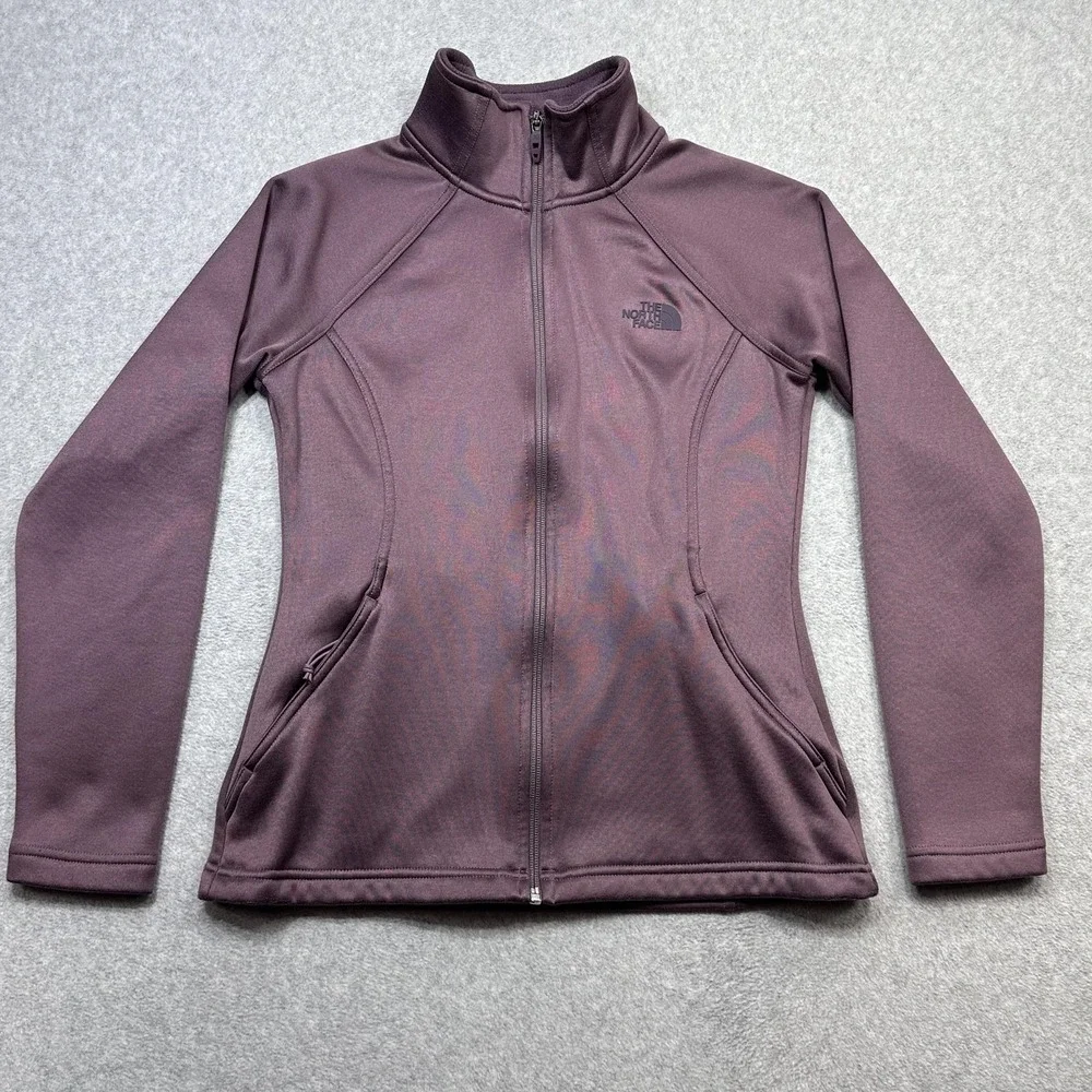 The North Face Agave Jacket Women Small Plum Full Zip Fleece Performance Outdoor